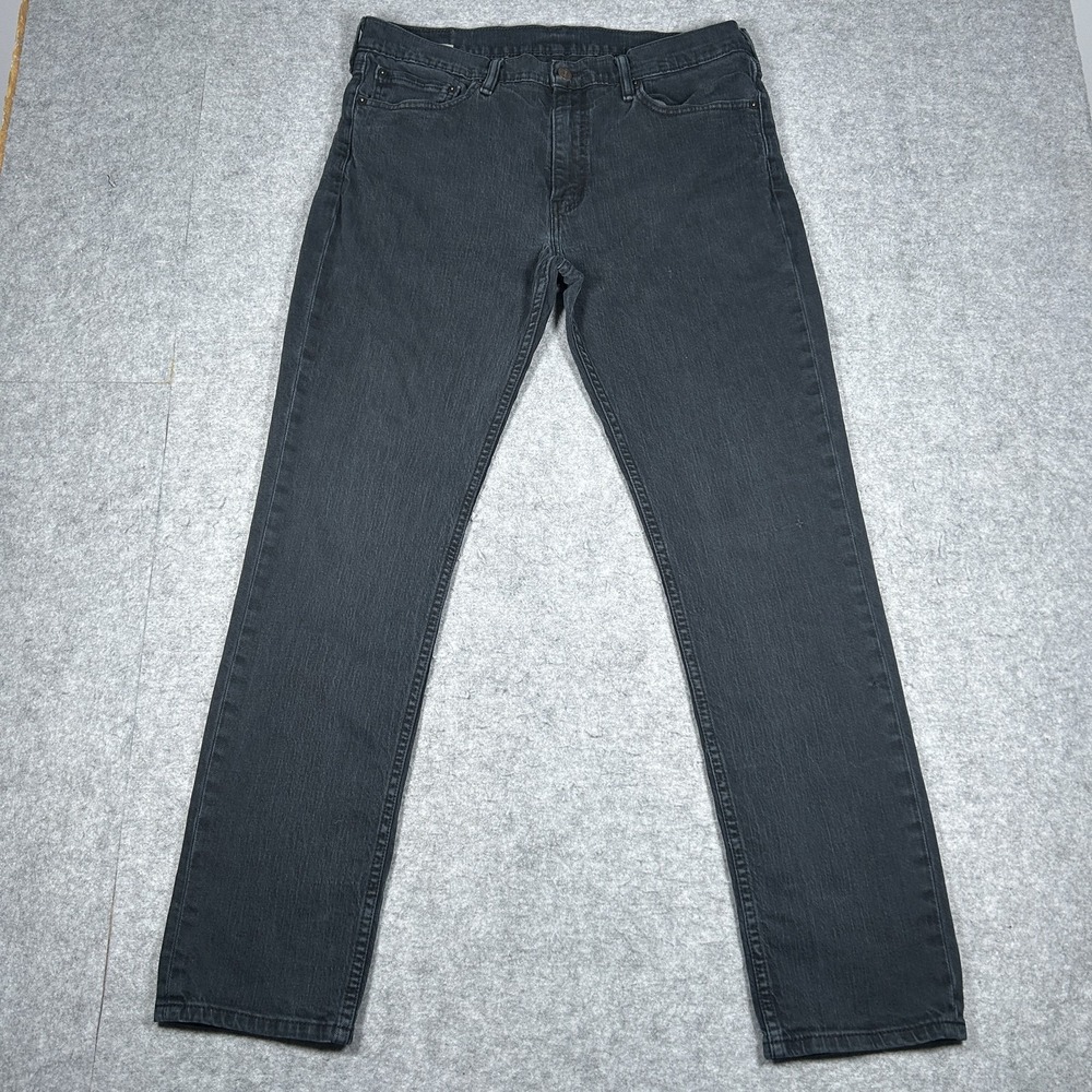 Levi's 511 Denim Jeans Mens 36x32(34x30) Faded Black Slim Fit Stretch Pocket